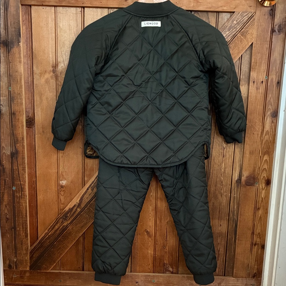 Liewood Kids Quilted Thermo Jacket & Pant Set - Forest Green, 5Y Unisex - Picture 5 of 8